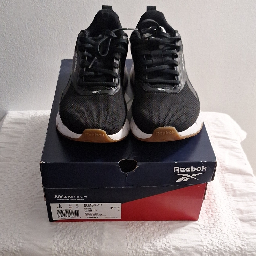 Reebok Women's Black and White Athletic Shoes